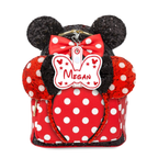 Personalised Red Minnie Bow Ear Holder & Sunglasses Holder