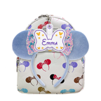 Personalised Purple & Gold Minnie Bow Ear Holder