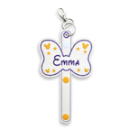 Personalised Purple & Gold Minnie Bow Ear Holder