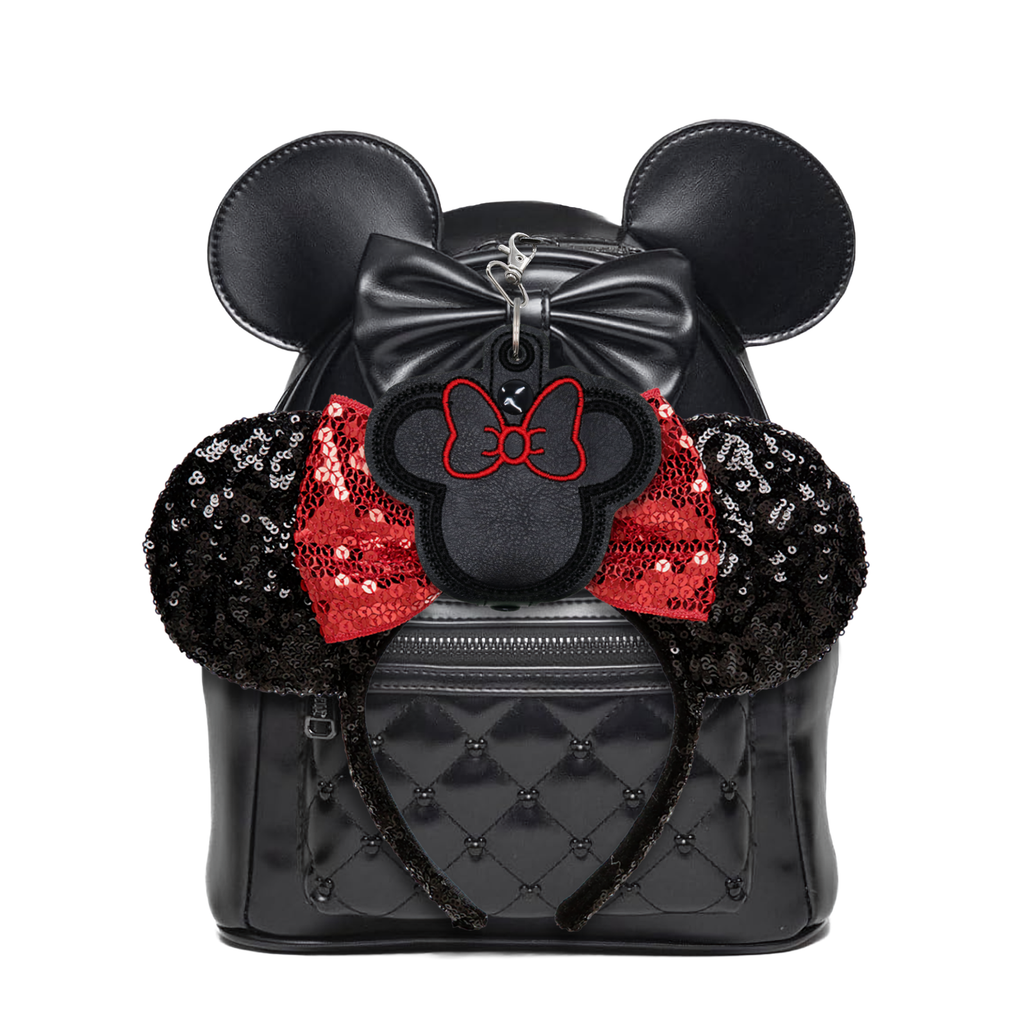 Minnie Inspired Ear Holder Strap With Red Bow Embroidery
