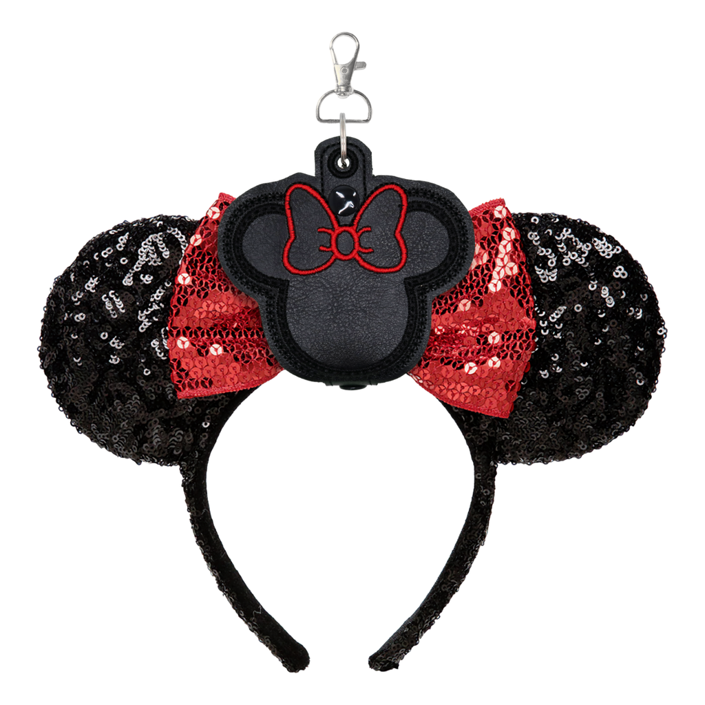 Minnie Inspired Ear Holder Strap With Red Bow Embroidery