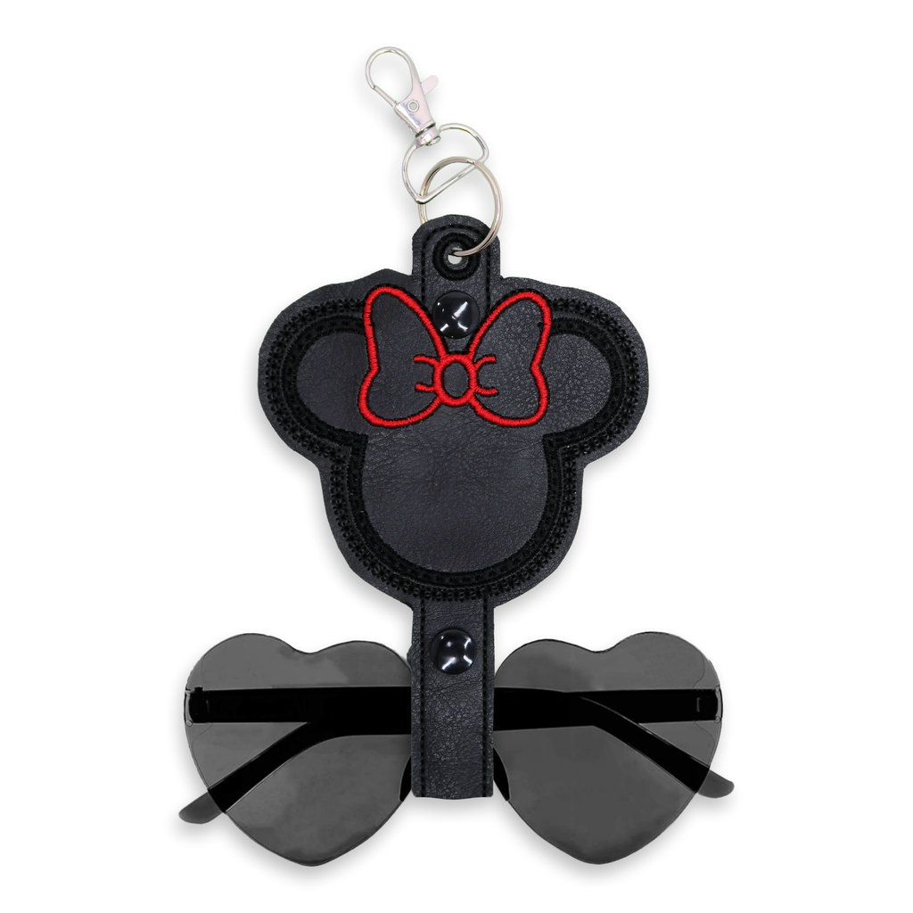 Mickey Black Vegan Leather - Inspired Ear & Sunglasses Holder
