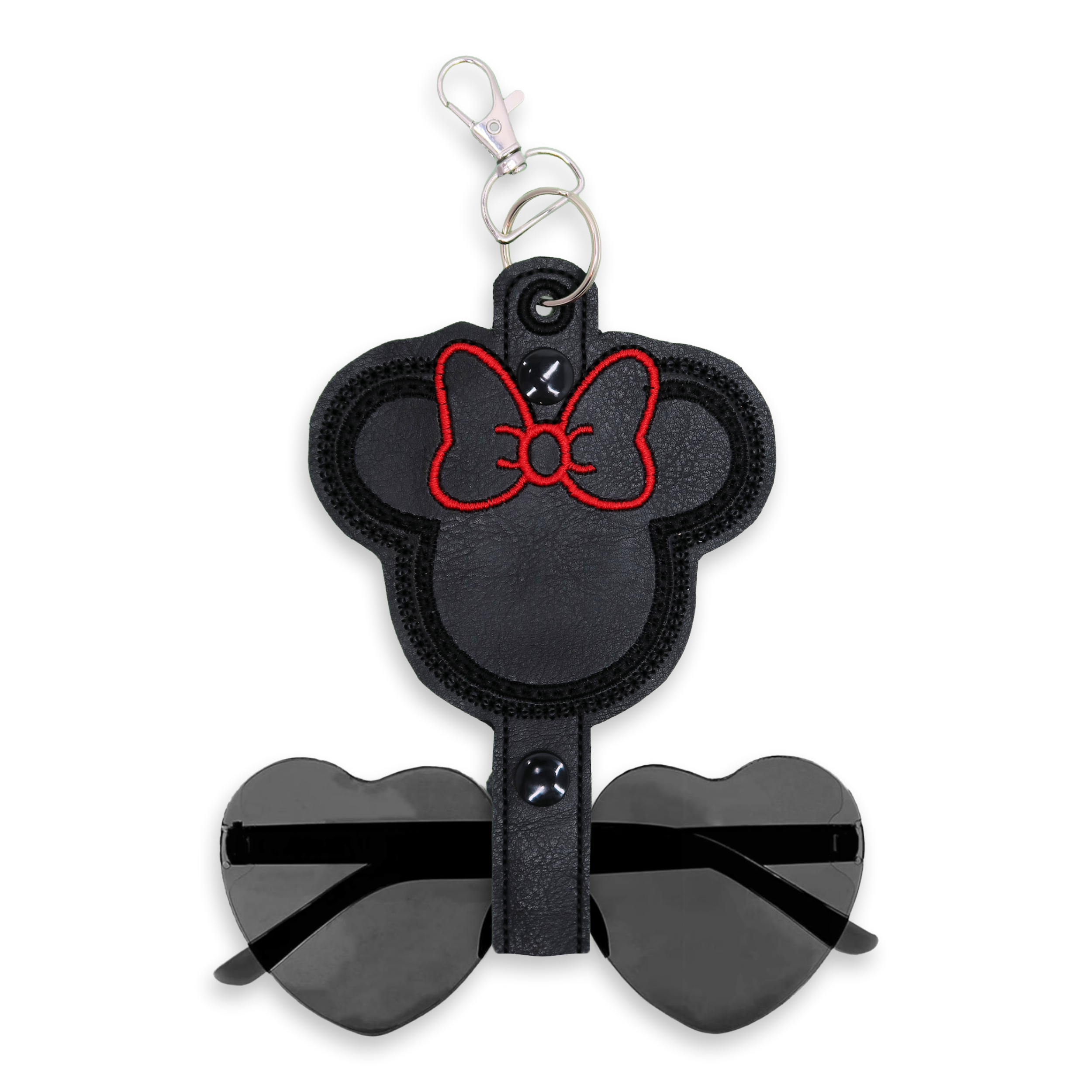 Mickey Black Vegan Leather - Inspired Ear & Sunglasses Holder