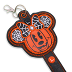 Minnie Face Pumpkin with Web details - Inspired Ear Holder