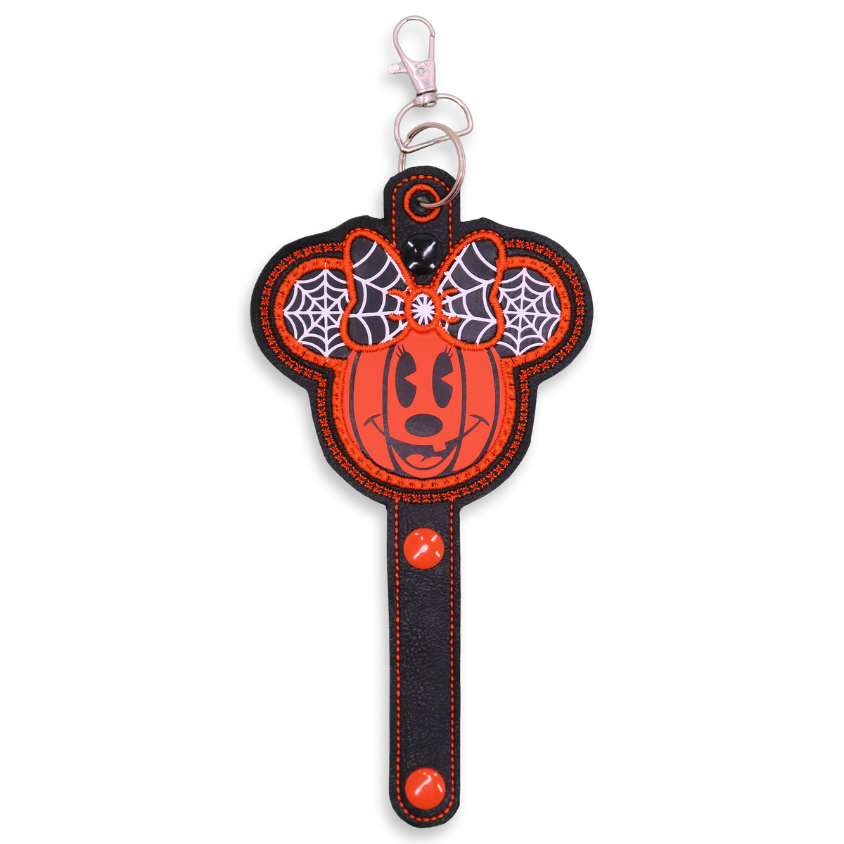Minnie Face Pumpkin with Web details - Inspired Ear Holder