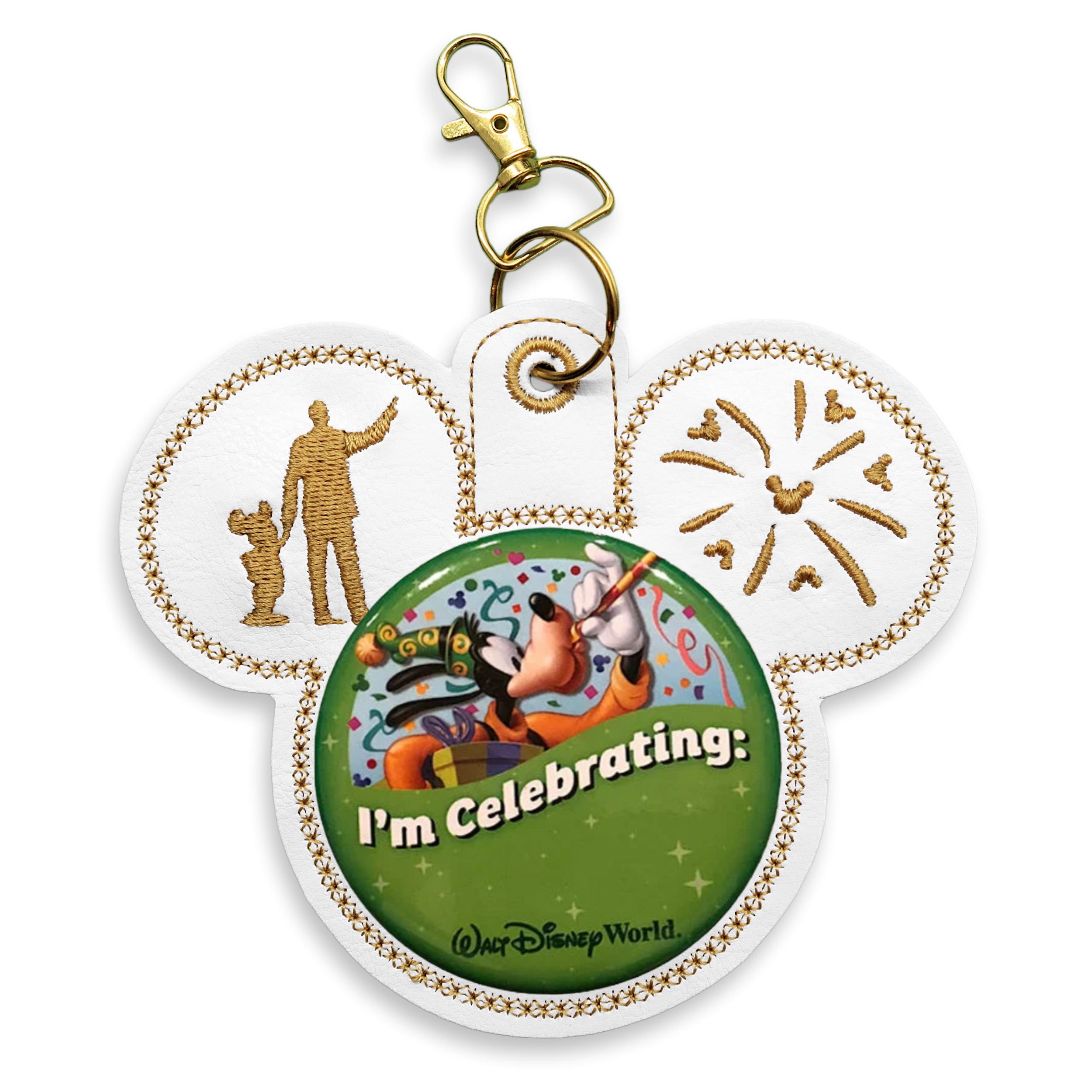 Partners Button Holder White Celebration Badge Backer Clip